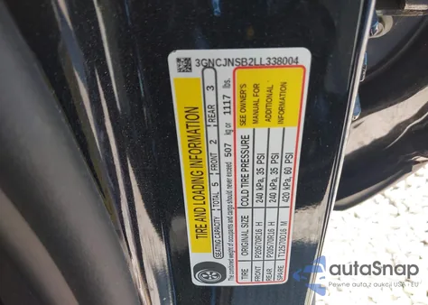 2020 Chevrolet Trax Awd Ls из США, поврежденный, VIN 3GNCJNSB2LL338004